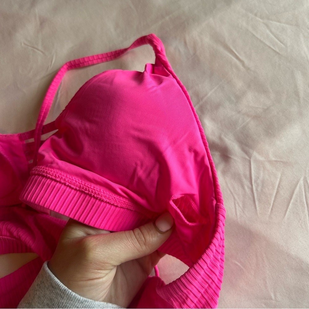 Hot Pink Ribbed Bikini Set – Size Medium - Picture 3 of 3